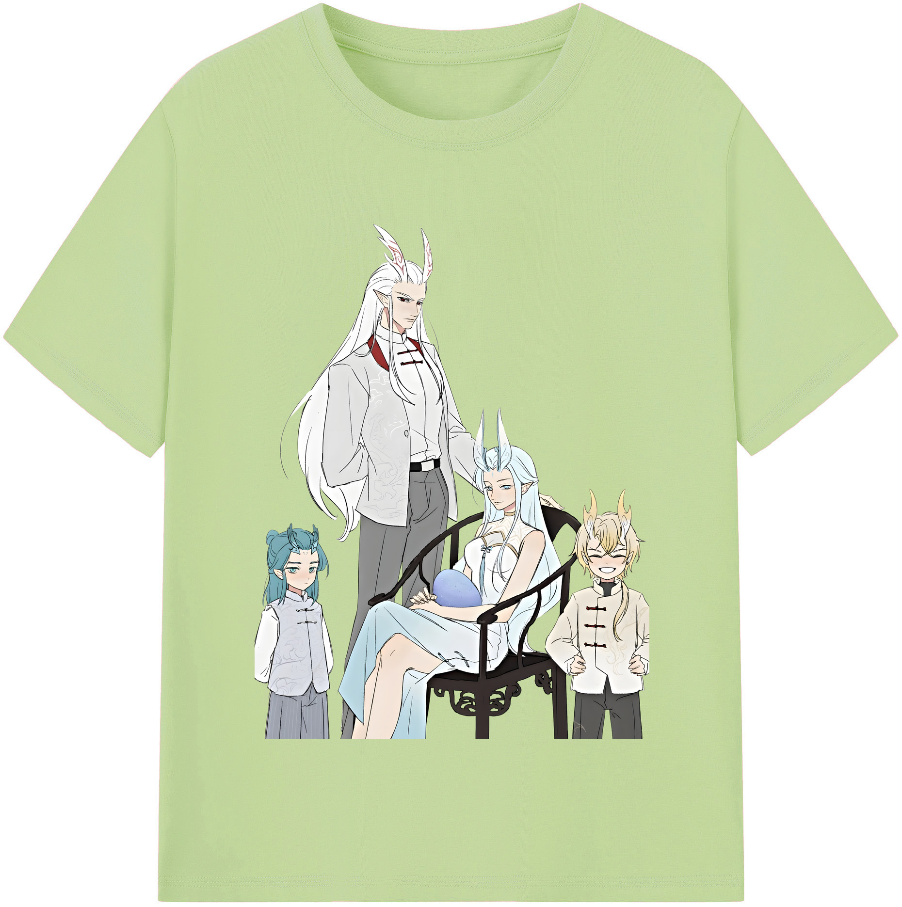 （画像用） Ne Zha 2 ナタ 魔童の大暴れ 綿100％半袖Tシャツ（フロントプリント）